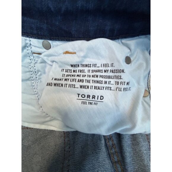 Torrid Boyfriend Straight Leg Denim Jeans Womens Vintage Stretch 40" x 29" Sz 18 - Picture 8 of 9